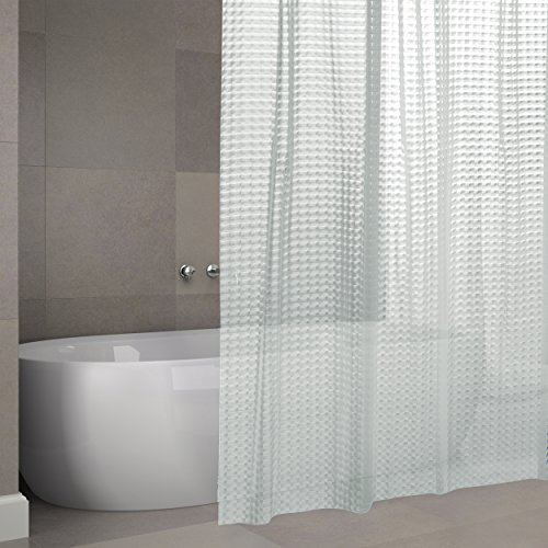 "MSV ""Premium Eva 3D Shower Curtain, Transparent, 180 x 200 cm"