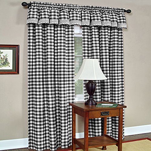 Achim Home Furnishings Buffalo Check Panel - 42x84 - Black/White