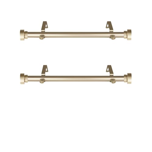 Rod Desyne Side Curtain Rod, Light Gold, 12-20 inch