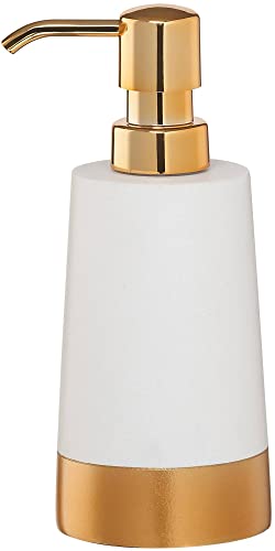 Sealskin Glossy Soap Dispenser, Polyresin, Gold, 8.9 x 17.9 x 7.3 cm