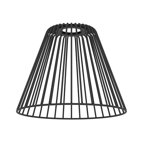 Eglo lampshade Capoliveri-E, Light Shade for Living Room, Accessory for Pendant, Table or wall lamp, Black Metal, ⌀ 20 cm