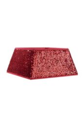 WeRChristmas Red Square Sequin Christmas Tree Collar, 36cm
