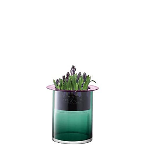 LSA International Nest Vase/Lantern/Planter H35cm Marine Green/Slate