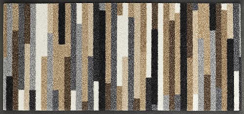 wash+dry doormat, Mikado Stripes nature 35x75cm, inside and outside, washable