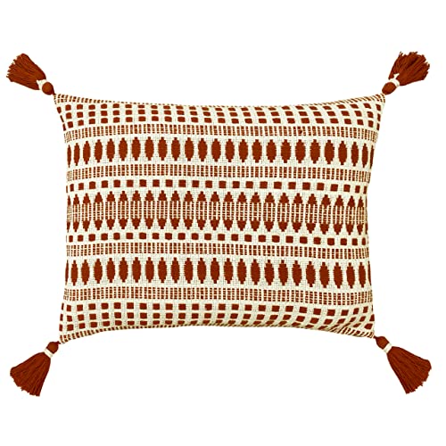Yard The Linen Ganado Feather Filled Cushion, Cotton, Pecan