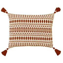 Yard The Linen Ganado Feather Filled Cushion (Pecan, 40 x 60 cm)