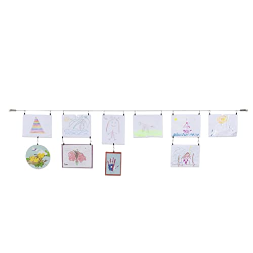 Stainless Steel Curtain Drape Wire Rod Set Multi-purpose Set Hang Photos, Notes, Art by Fasthomegoods