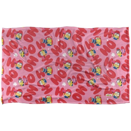 Minions Ho Ho Ho Pattern Silky Touch Super Soft Throw Blanket 91 x 147 Cm