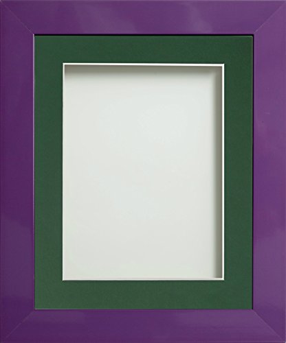 Frame Company Candy Range Purple Picture Photo Frames with Bottle Green Mount *Choice of Colours*