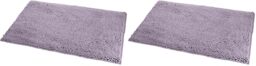 Amazon Basics Non-Slip Chenille Microfibre Bathroom Bath Mat, 53 x 87 cm, Lavender (Pack of 2)
