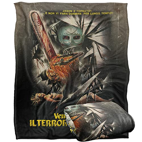 FRIDAY THE 13TH Blanket, 152 x 127 cm International Chainsaw Poster Silky Touch Super Soft Throw Blanket