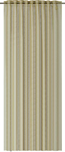 Elbersdrucke Liem 02 Curry Curtain with Concealed Tabs Semi-Transparent 255 x 140 cm 201845 Curtain for Living Room Bedroom Kitchen Hallway Children's Room Yellow Curry
