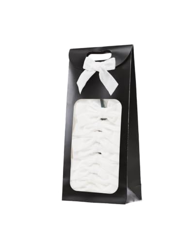 Large White Velvet Double Christmas Tree Bows, White Bow Decorations Set of 20