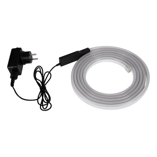Eglo Connect.z Smart-Home LED Strip Light Flatneon-Z, lightstrip 5 m, ZigBee, app and Alexa Voice Control, Colour Changing RGB Strip Lighting, Warm White-Cold White, dimmable, IP44