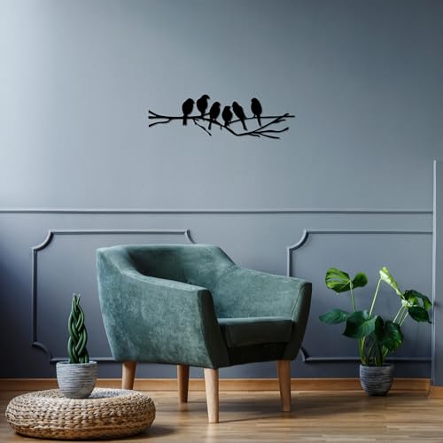 Stylish Black Decorative Metal Wall Accessory, 21 x 70 cm, 100% Metal, 1.5 cm Thick, Perfect for Modern Home Decor & Unique Wall Art