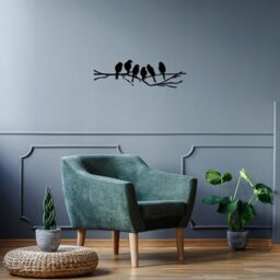 Stylish Black Decorative Metal Wall Accessory, 21 x 70 cm, 100% Metal, 1.5 cm Thick, Perfect for Modern Home Decor & Unique Wall Art
