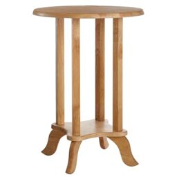 Premier Housewares Small Side Table Wooden Table Telephone Tables Living Room Corner Table Round Side Table 37 cm and height 54 cm