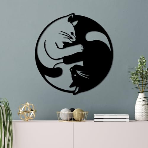 Stylish Black Decorative Metal Wall Accessory, 54 x 56 cm, 100% Metal, 1.5 mm Thickness, Perfect for Modern Home Decor & Unique Wall Art