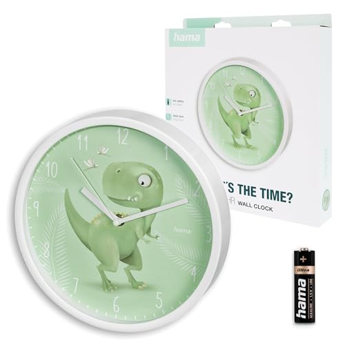 "Hama ""Cebu Children's Wall Clock, No Ticking, for Children's Rooms, Analogue"