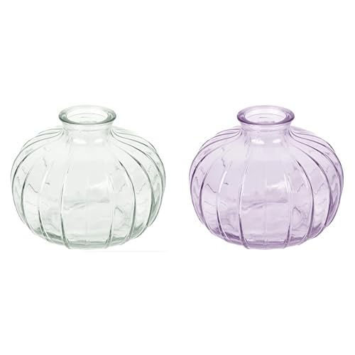 Talking Tables Clear Glass Bud Vase for flowers, s & Talking Tables Lilac Glass Bud Vase for flowers, s Table Decor Bundle