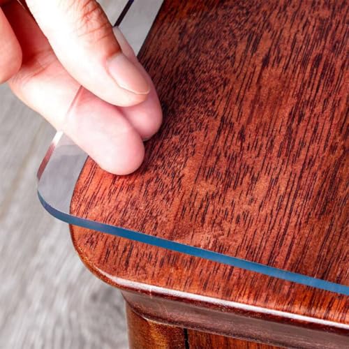 Royhom Clear Table Protector 2mm Thick, 18 x 60 Inch Clear Table Cover Protector, Plastic Table Cover, Clear Desk Mat Desk Pad, Desk Protector Mat for Writing Desk, Coffee Table, Dining Room Table