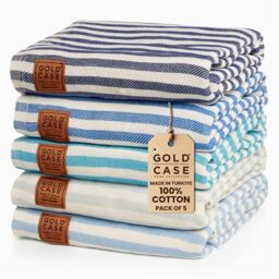 Gold CASE Turkish Beach Towels – Set Of 6, 100% Cotton, 70x38 Inches – Quick Dry & OEKO-TEX Certified - View #9