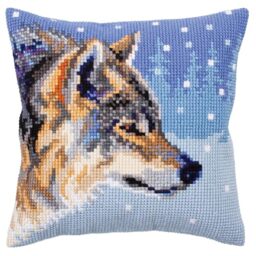 Collection D'Art Cushion KIT/Winter ANIMALS/40 X 40, Multi, 40 x 40cm
