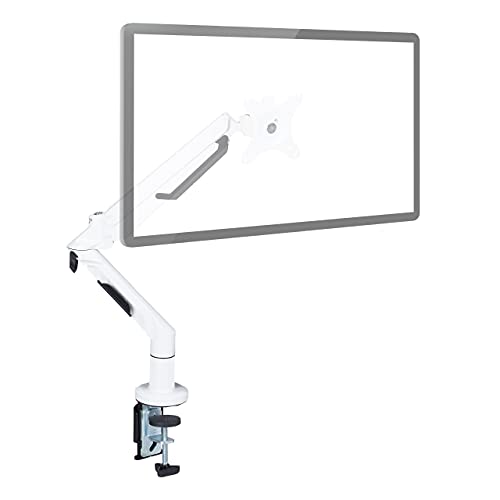 "Relaxdays Monitor Arm, Table Screen Holder for Display, 17-36"", VESA 75/100, Movable, Flexible, Rotatable, White, Aluminium"