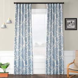 HPD Half Price Drapes BOCH-KC16072-84 Blackout Room Darkening Curtain (1 Panel), 50 X 84, Tea Time China Blue