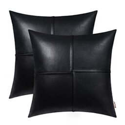 BRAWARM Pack of 2, Chenille Soft Throw Pillow Covers, Chenille Cushion Cover Pillowcase Shells, Decorative Couch Pillows for Living Room Car Sofa Chair 40cm x 40cm Classic Blue