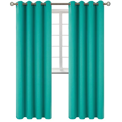 BGment Room Darkening Curtains 120 Inches Long - Grommet Thermal Insulated Drapes Window Treatment Curtains for Bedroom, 2 Panels, 52 x 120 Inch, Teal (D4TEAL52120)