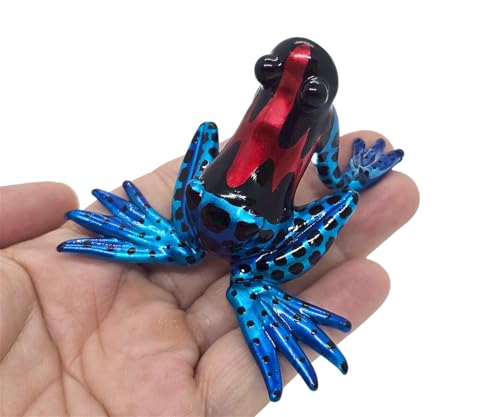 ChangThai Design Lampwork COLLECTIBLE MINIATURE HAND BLOWN Art GLASS New Magic Frog FIGURINE