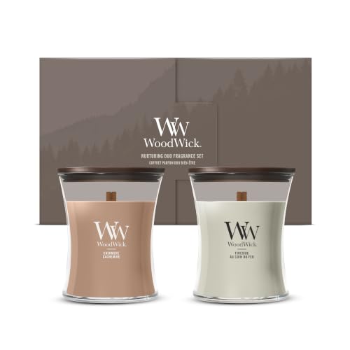 WoodWick Scented Candles Gift Set - Scented Candles with Crackling Wicks - Up to 60 Hours Burn Time Each - Gift Box - 2 Count