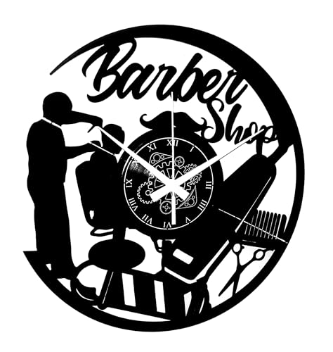 Instant Karma Clocks - Wall Clock - Barber Shop - Hair Salon - Hairdresser Stylist (Black B4)