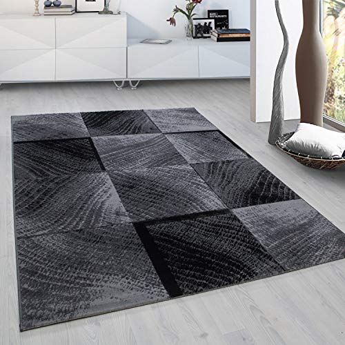 Nazar Synthetic Fibre Rug, Grey, 170 x 120 cm