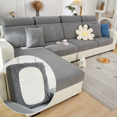 Yoovat Magic Sofa Covers Nolaninterior Magic Sofa Couch Covers 2023 New Wear-Resistant Universal Sofa Cover Stretch for Sectional Slipcovers (Texture-Gray,Back Cover L)