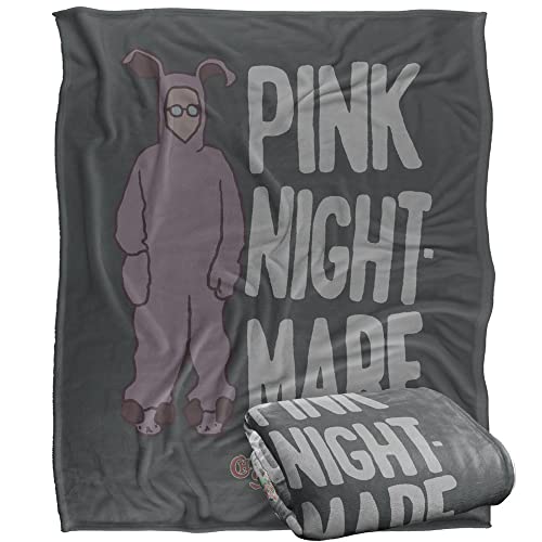 A CHRISTMAS STORY Blanket, 152 x 127 cm Ralphie's Pink Bunny Suit Silky Touch Super Soft Throw Blanket