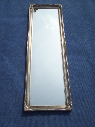 "Mirror French Silver Shabby Chic Antique Style Dressing 49"" x 16"" Overall Size (125cm x 40cm), 124x41"