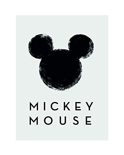 Komar Disney Wall Picture Mickey Mouse Silhouette - Children's Room Decoration - Size 40 x 50 cm (Width x Height) - Without Frame - WB044-40 x 50 cm