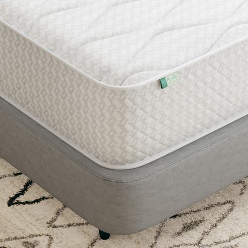 Novilla 4FT6 Double Mattress, Hybrid Pocket Sprung Mattress in a Box, 20cm Deep, Medium Firm, Breathable Cover, Oeko-Tex Certified Fabric, 135x190x20cm, Nova Series