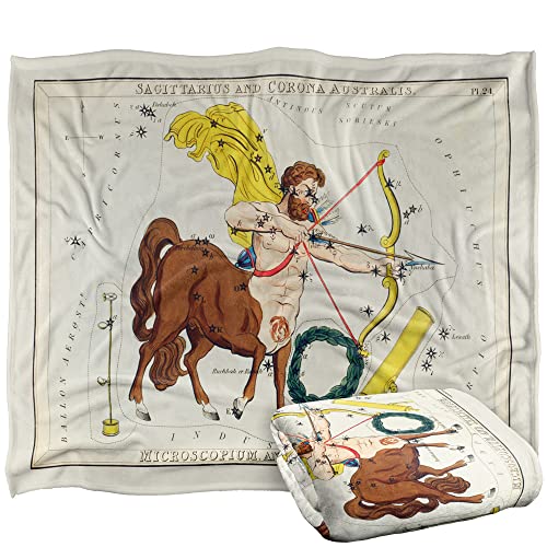Bcreative - Graffitee Studios - S Hall Graffitee Studios Vintage Sagittarius Zodiac Silky Touch Super Soft Throw Blanket 152 X 127 Cm