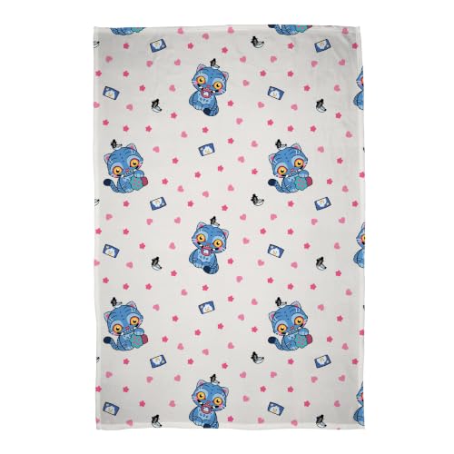 K Pop Demon Hunters Officially Licenced Fleece Blanket - Super Soft Warm Fleece - Derpy Flower Design - Perfect For Home, Sleepovers & Camping - 100 x 150 cm