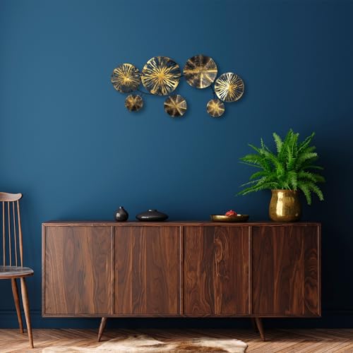 Hand-painted decorative metal wall accessory, 82 x 39 x 7 cm, 100% metal, unique colour variations, perfect for home decor and art lovers