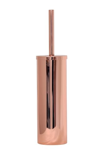 MSV Copper Toilet Brush Set with Holder, Stainless Steel & Nylon Bristles, Bathroom Accessory