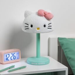 Paladone Hello Kitty SoftGlo Table Lamp – 30cm Plush Shade Bedroom Light – Soft Ambient USB Lamp