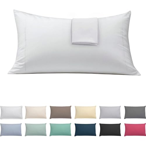 ECOMMERC3 - 105 Extra Soft and Comfortable Pillow Case - White Pillow Case Made in Spain, Breathable, Easy to Wash