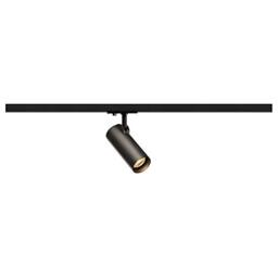 SLV 1-Phase System spot Helia 50 / Spotlight, LED spot, Ceiling Spotlight, Ceiling Light, Track System, Interior Lighting / 3000K 11W 750lm Black 35 Degrees