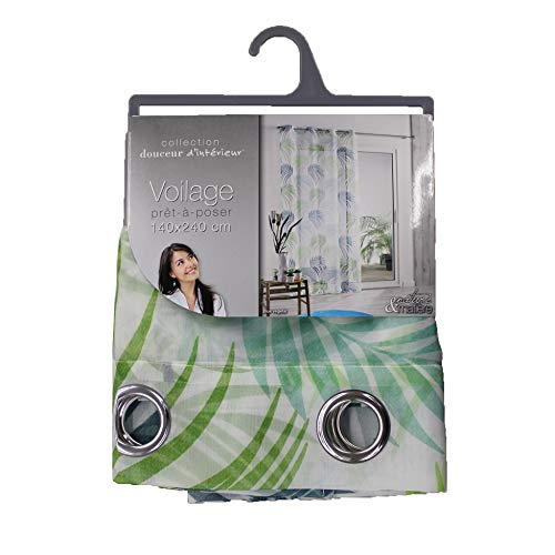 Douceur d'Intérieur Eyelet Panel, Polyester, White, 140 x 240 cm