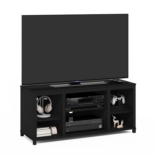 Furinno CLASSIC TV Stand, Entertainment Center, TV Console for TV up to 55 Inch with Shelves, for Living Room, Bedroom, Americano