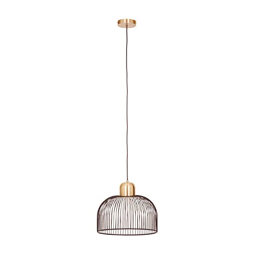 Premier Housewares Chandelier/Ceiling Light Small Black Pendant Lights For Ceiling/Hallway/Living Room Antique Brass Hanging Lighting For Halls/Bedroom 38 x 158 x 38